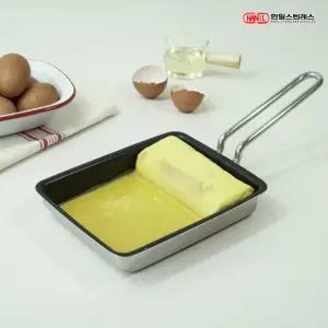 한일STS 통3중 스텐레스 논스틱코팅 IH 인덕션겸용 계란말이팬 18cm