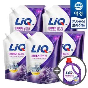 [애경] 리큐 얼룩제거 올인원 액체세제 리필 2.1L x5개 (+얼룩제거 올인원 2.7L 본품증정)