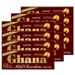롯데 가나 마일드 초콜릿 34g 12개