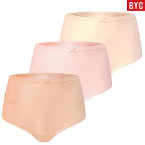 BYC 여성 베이직 60수 면스판 맥시 팬티 3매입 W70S50