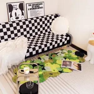 모스 포레스트 가든 잔디 터프팅 러그 침실 발매트 80x180cm