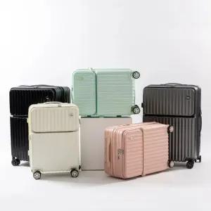 [리뷰이벤트] 폴리카보네이트 PC 전면 개방형 기내용 모던 캐리어 20인치 24인치