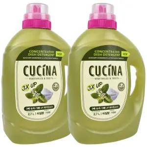 쿠치나 바질 3배 농축 주방세제 2.7L 2개 gx