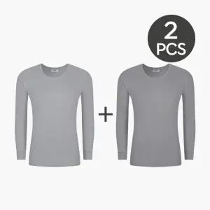 DCS0083 BYC 고급 순면 양면 보온 남자 내의 내복 상의 2매 세트