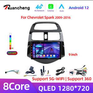카플레이 모니터 Chevrolet Spark Beat Matiz Creative 2010 2014 Navigation Carplay 2Din 4G 안드로이드 12 차량용 라디오