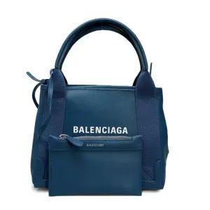 [중고명품] 블루 네이비 카바스 XS 토트백