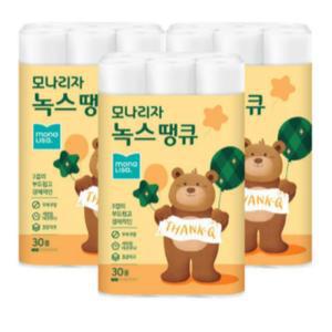 땡큐 3겹 화장지 휴지 두루마리 30M 30롤 3개 총90롤