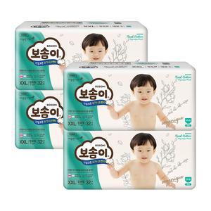 보솜이 리얼코튼 오가니크 팬티 기저귀 남아 점보형 32매 4팩