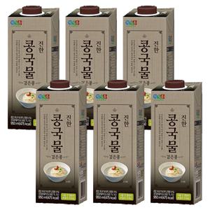 정식품 진한 콩국물 검은콩 950ml 6팩