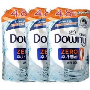 다우니 세탁세제 1.4L 추가행굼 제로(드럼/일반겸용) 추가헹굼 리필x3팩