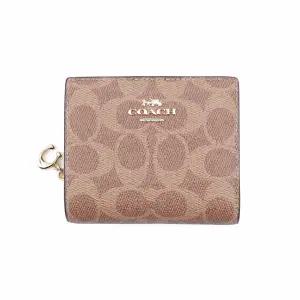 [백화점 AS 가능] 코치 반지갑 여성 가죽 캔버스 지폐 동전 카드 지갑 CW789IMXHE