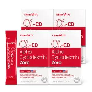 알파CD 알파시클로덱스트린 제로파우더 알파씨디 식약처인증 싸이클로덱스트린 샤인비타 4박스(56포)