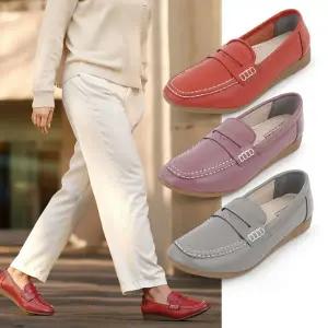 젠틀러슈 여성 소가죽 데일리 컴포트 슬립온 로퍼 발편한 쿠션컴포트화 기능성 중년화