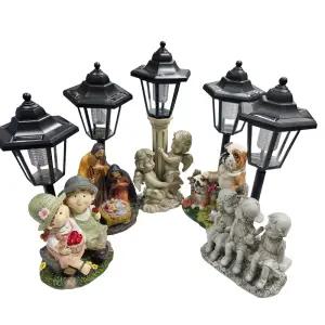 태양광 LED 육각형 장식등 잔디등 잔디조형물 정원등 정원꾸미기 정원소품 조형물