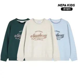 [네파키즈/택가69,000] KLE5305 코튼폴리 맨투맨 본사직영