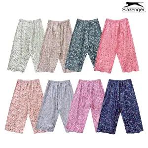 [슬레진저] 국내산 60수 고밀도 여성 7부 파자마 바지 (1매 색상랜덤) 홈웨어 잠옷