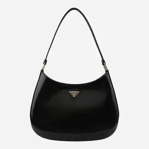 프라다 5F 1BC499 ZO6 F0632 클레오 브러시드 가죽 숄더백 블랙