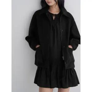 [에잇세컨즈] 오버핏 스웨이드 재킷  블랙 (35593ZLY45)