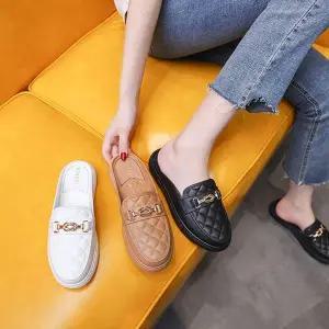 여성 데일리 레더 퀄팅 뮬 블로퍼 WFHZV6V