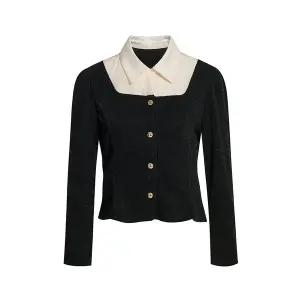 [JJ지고트](대전신세계)카라 블라우스 배색 풀오버 GRAN1PO411