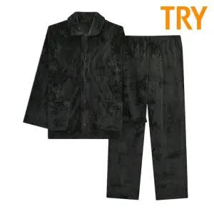 트라이 남성 포근한 밍크 커플 파자마 겨울용 홈웨어 TMJSJ72 상하의세트