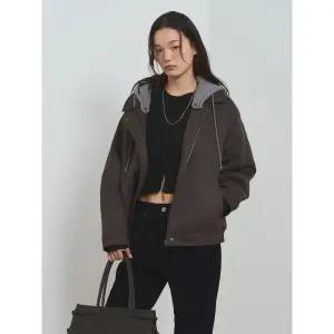 [에잇세컨즈] 후드 스웨이드 재킷  애쉬 (125X3ZMQ24)