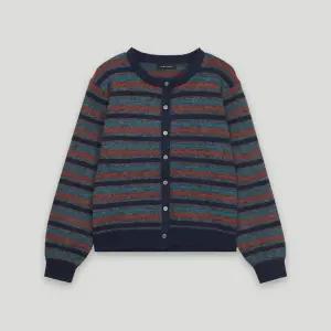 [코데즈컴바인] 배색 단가라 니트 가디건 (CKD-CD005WA)