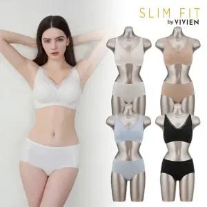 비비안 슬림핏 데일리 퓨징라인 노와이어 여성속옷세트 8종