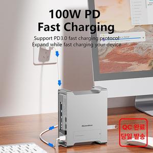 블루엔들리스 SSD 도킹 스테이션 (2024 맥 미니 M4/M4 프로용) M.2 NVMe SSD 케이스 포함 4K/60Hz HDMI SD4