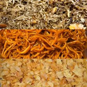 마른 반찬 밑반찬 삼종 세트 쥐포조림 + 고추장 진미채 볶음 + 지리 멸치 아몬드 볶음 인기 밑반찬