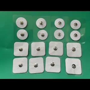 재사용 가능 셀프 스틱 젤 탄소 접착 전극 패드 3.9mm 프레스 버튼 원형 3mm 힐리 액세서리 16 개