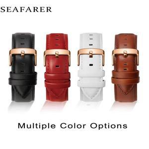 DW 다니엘 웰링턴 시계 밴드용 로즈 골드 걸쇠 14mm 20mm가 있는 스트랩 브라운