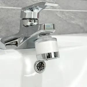 X100 세면대필터 수전 녹물제거 수도꼭지 가정용 여행용 필터 총12개 리필 1년 세트