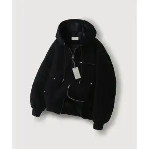 엠오오 MOO D INSIDE 페이디드 워크 후드 블루종_Black 101931