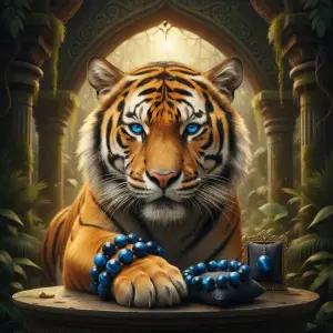 [온루트][주얼리 케이스] 청호안석 팔찌 블루 BLUE 파랑 행운 염주 천연석 원석 오닉스 타이거아이 수공예 부적 액막이 소원 묵주 재물운 시험 합격 건강 에너지 힐링 커플 패션