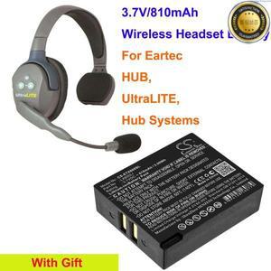 Cameron Sino 무선 헤드셋 배터리 LX600LI Eartec 허브 UltraLITE 시스템용 810mAh