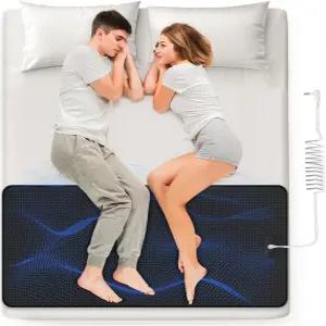 침대용 접지 매트 - 수면용 패드 미끄럼 방지 PU 가죽 코드가 있는 매트리스