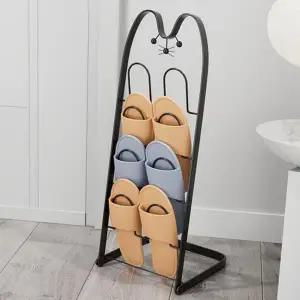 슬리퍼 거치대 접이식 걸이 욕실 실내화 거치대 현관 공간활용 깔끔한 다용도 신발장 기숙사 철제 좁은