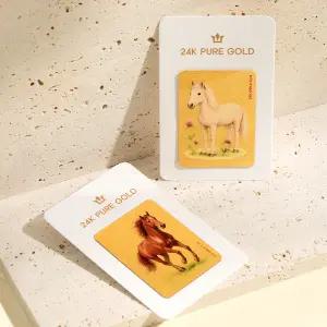 골드팡 24k 행운의 붉은말 순금 카드 0.2g