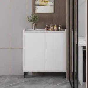 폭좁은수납장 슬림 벽면 선반 틈새수납장 캐비닛 흰색