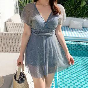 4xl 5xl 모노키니 체형커버 빅사이즈 여성 뱃살 실내 프릴