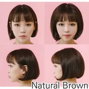 정수리 여성가발 붙임머리 부분가발 내츄럴브라운
