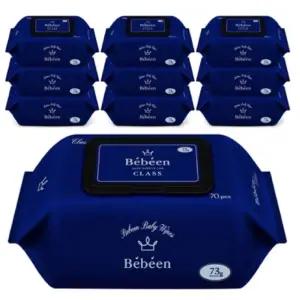 베베앙 EWG 1등급 성분 100% 프리미엄 엠보싱 아기물티슈_캡형 70매 10팩