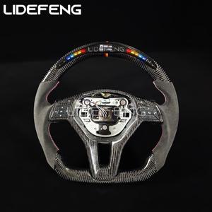 벤츠 호환 메르세데스 호환 LED 탄소 섬유 스티어링 휠 A C E CLS CLA GLK W204 W213 2011-