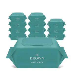 브라운 물티슈 더 오리진 휴대용 아기물티슈 20매 캡형 12팩 434838