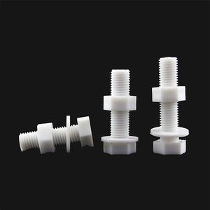 PP 폴리프로필렌 외부 육각 나사 너트 플랫 가스켓 플라스틱 절연 부식 방지 산성 및 알칼리 저항 볼트 M18