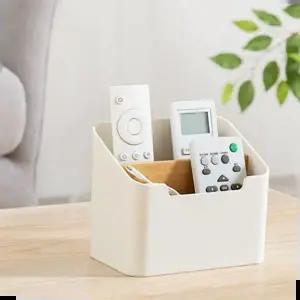 다용도미니보관함 화이트 우드 리모컨 다용도 소품 거치함 보관함