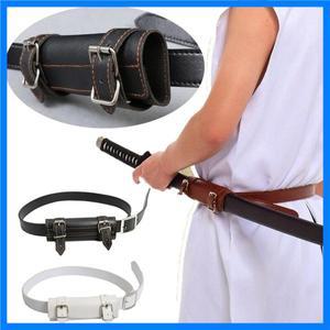 1개 PU 가죽 카타나 벨트 귀멸의 칼날 벨트 래피어 링 스트랩 벨트 검 벨트 허리 칼집 홀더