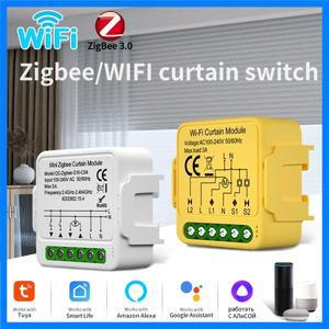 투야 와이파이 지그비 커튼 스위치 모듈 블라인드 롤러 셔터 전동 모터 스마트 홈 알렉사 구글 홈 앨리스