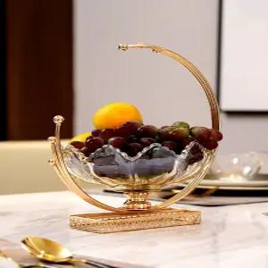 럭셔리 유리 과일 트레이 북유럽 가정용 그릇 케이크